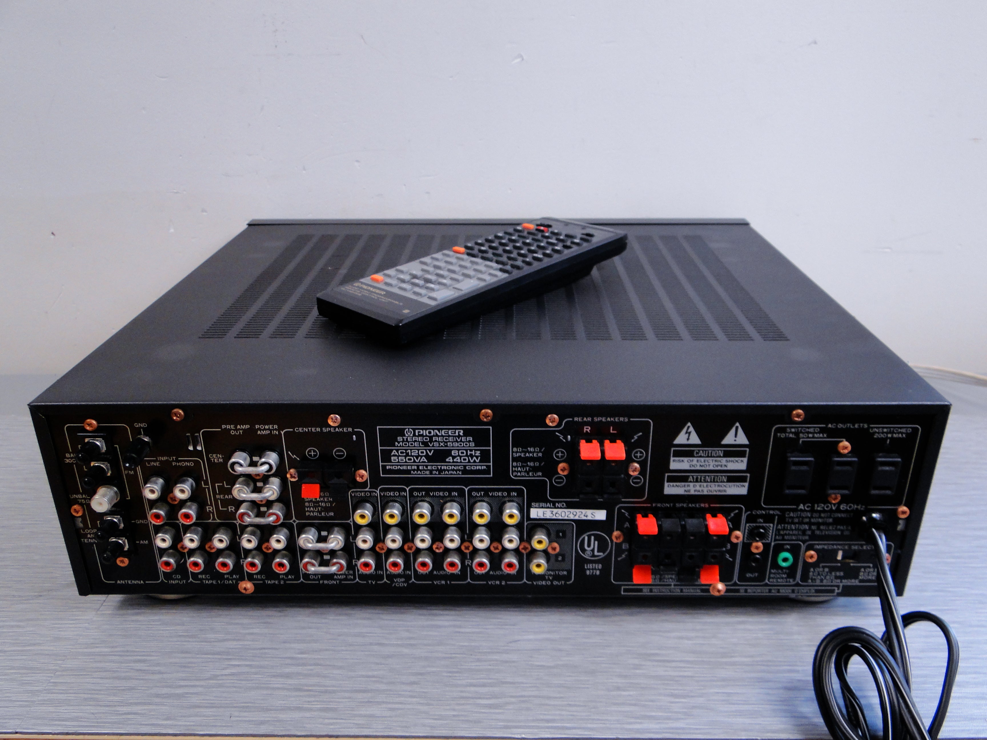 Pioneer VSX-5900S Audio Video Stereo Receiver (1991) – The