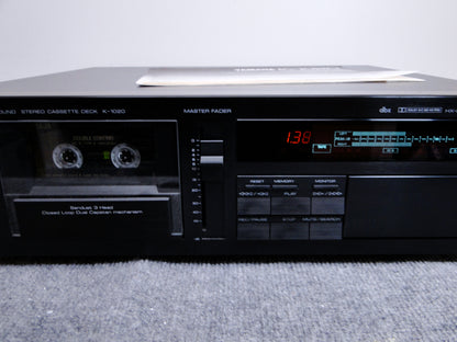 Yamaha K-1020 Stereo cassette Deck * New Belts * Manual