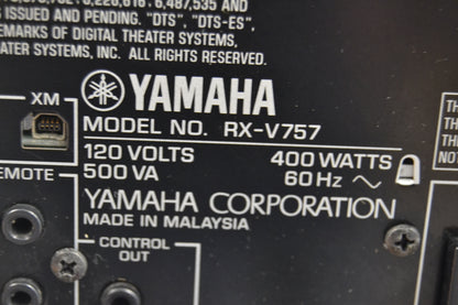 Yamaha RX-V757 AV Stereo Receiver * 100W RMS * 2005