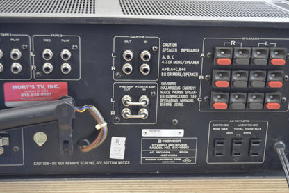 Pioneer SX-1280 Stereo Receiver * Recapped * Power Amp Rebuilt * 185W RMS