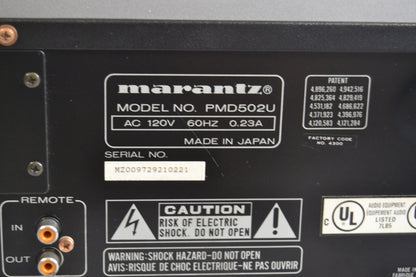Marantz PMD-502 Stereo Cassette Deck