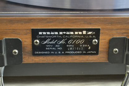 Marantz 6100 Belt Drive Turntable * 1977