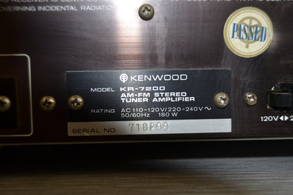 Kenwood KR-7200 Stereo Receiver * 55W RMS * 1973