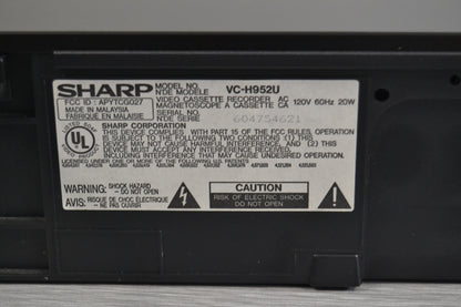 Sharp VC-H952 Video Cassette Recorder