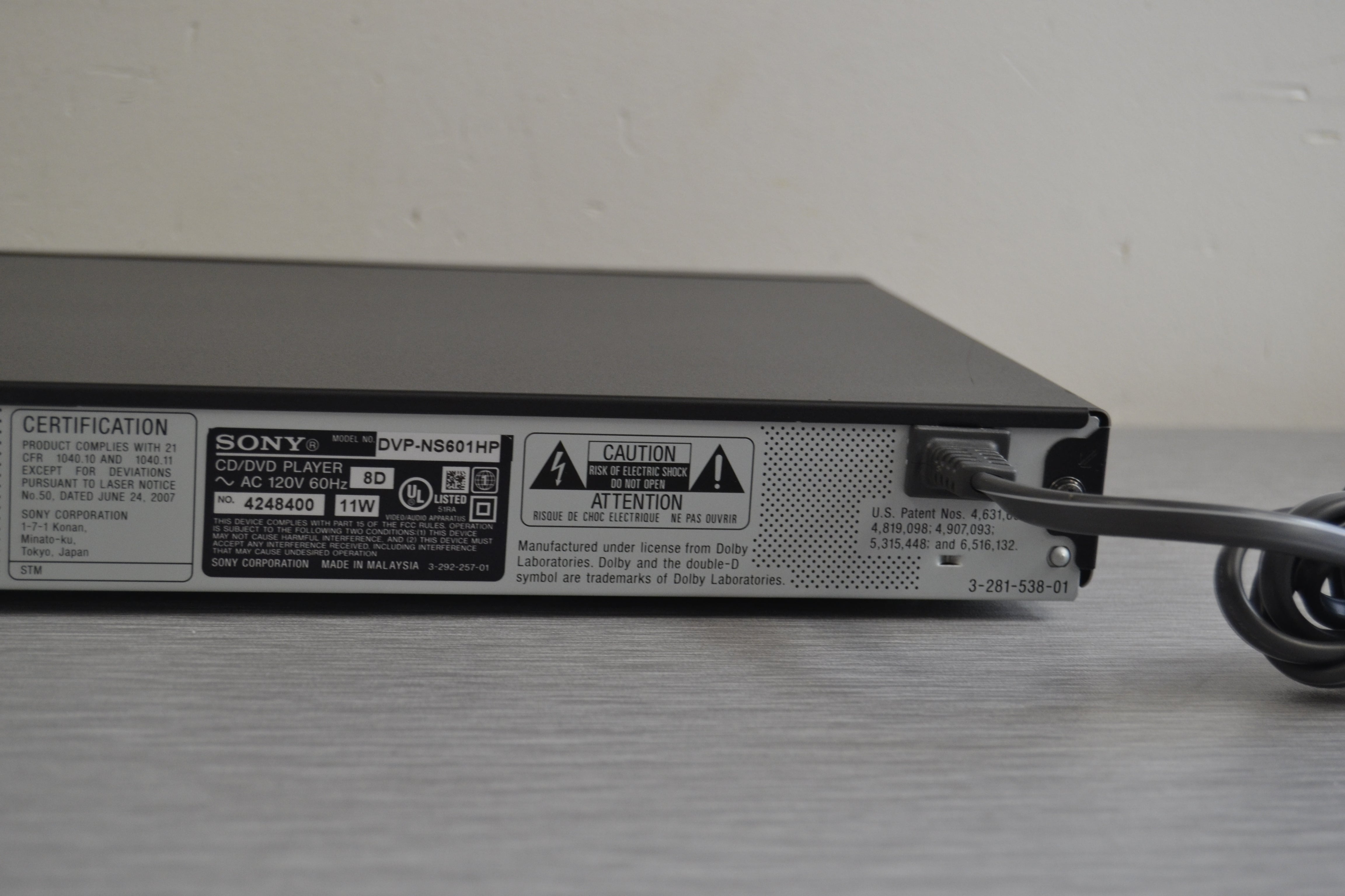 Sony DVP-NS601HP DVD Player * Remote Control – The Turntable Store