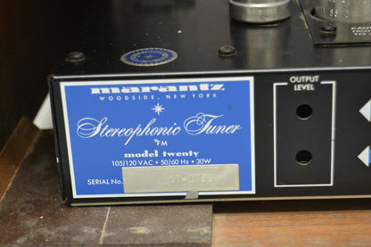 Marantz Model Twenty Stereo Tuner with Oscilloscope * 1972 * Original Wood Case
