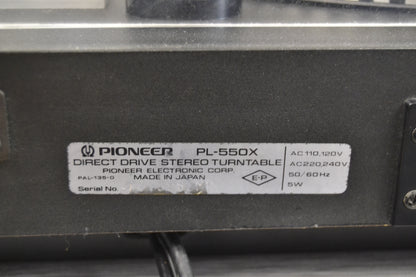 Pioneer PL-550 Direct Drive Turntable.* Strobe light is flickering *
