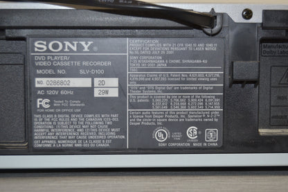 Sony SLV-D100 DVD-VCR Combo * Remote Control