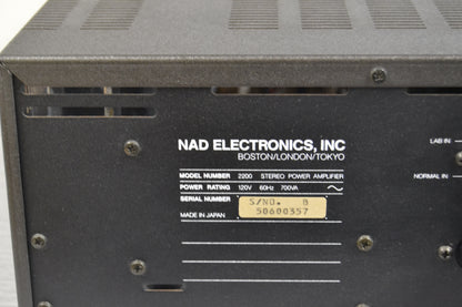 NAD 2200 Stereo Power Amplifier * 100W RMS