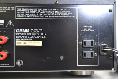 Yamaha RX-770 Stereo Receiver * 85W RMS * 1993