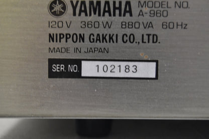 Yamaha A-960 Stereo Integrated Amplifier * 100W RMS * 1980