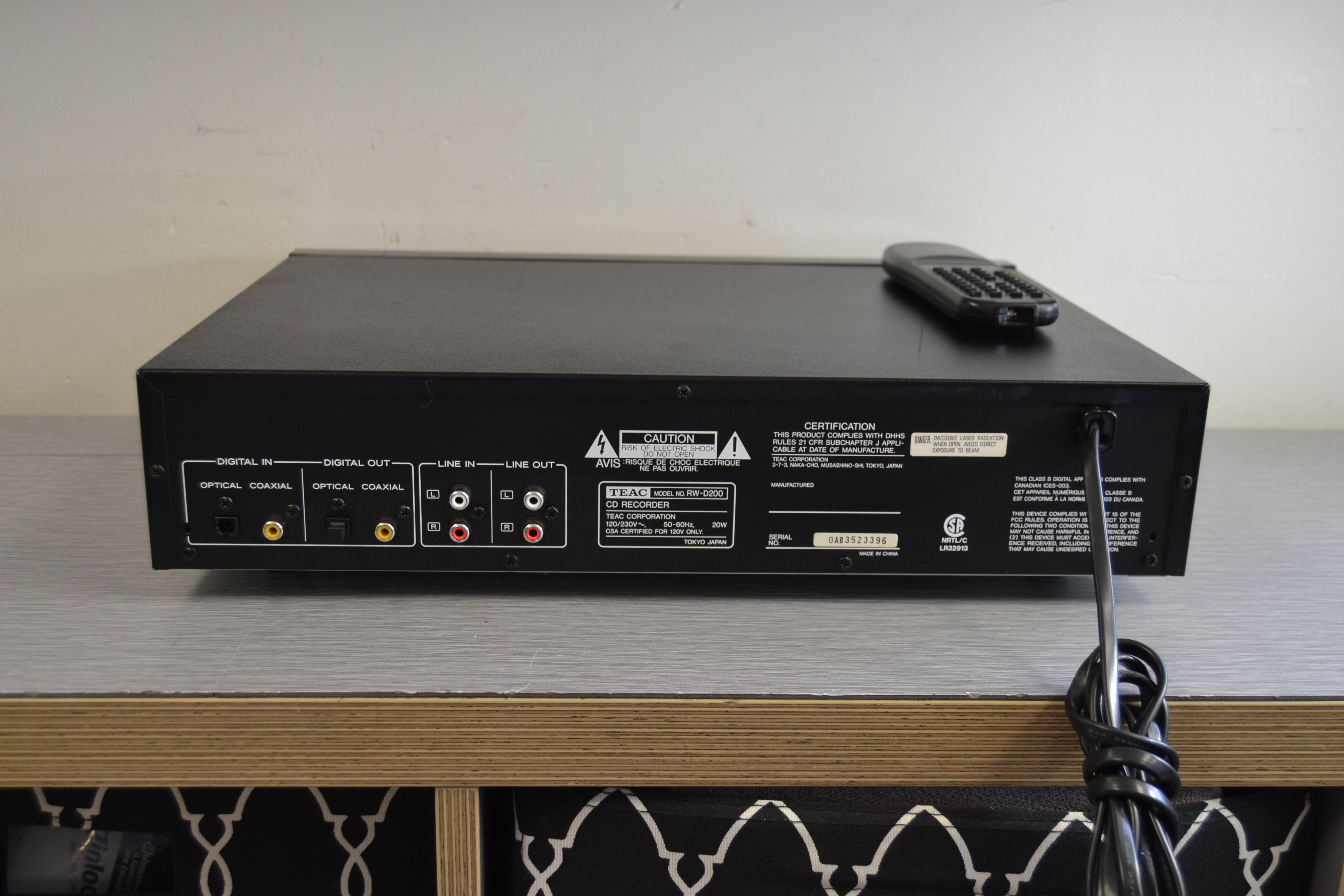 TEAC RW －D 280 CD recorder Teac RW-D200 CD Recorder & Player * Remote Control – The Turntable