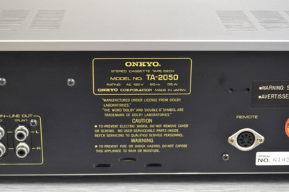 Onkyo TA-2050 Single Cassette Deck * New Belts * New Idler Wheel