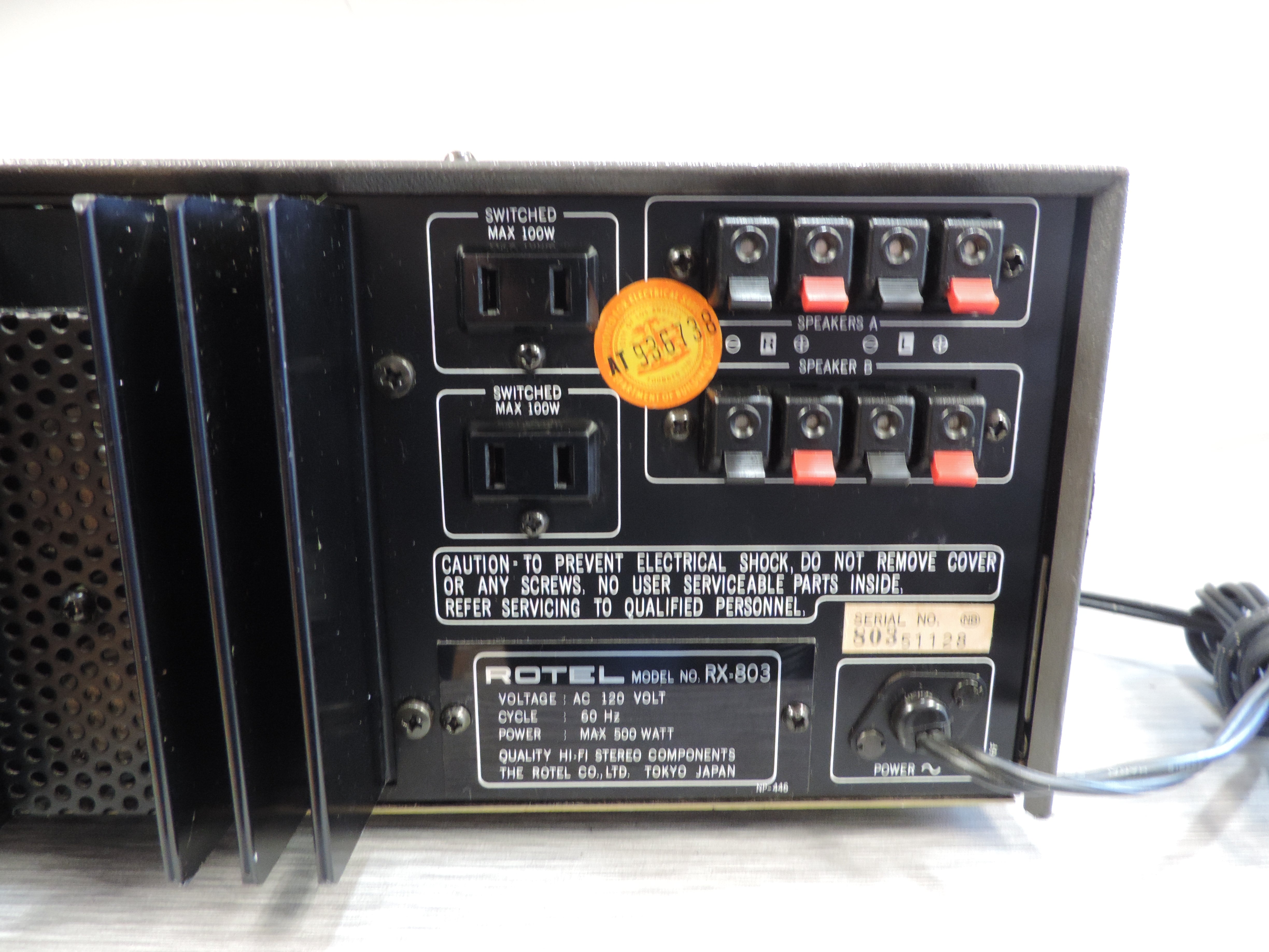 Rotel RX-803 Stereo Receiver * 70W RMS * 1973 – The Turntable Store