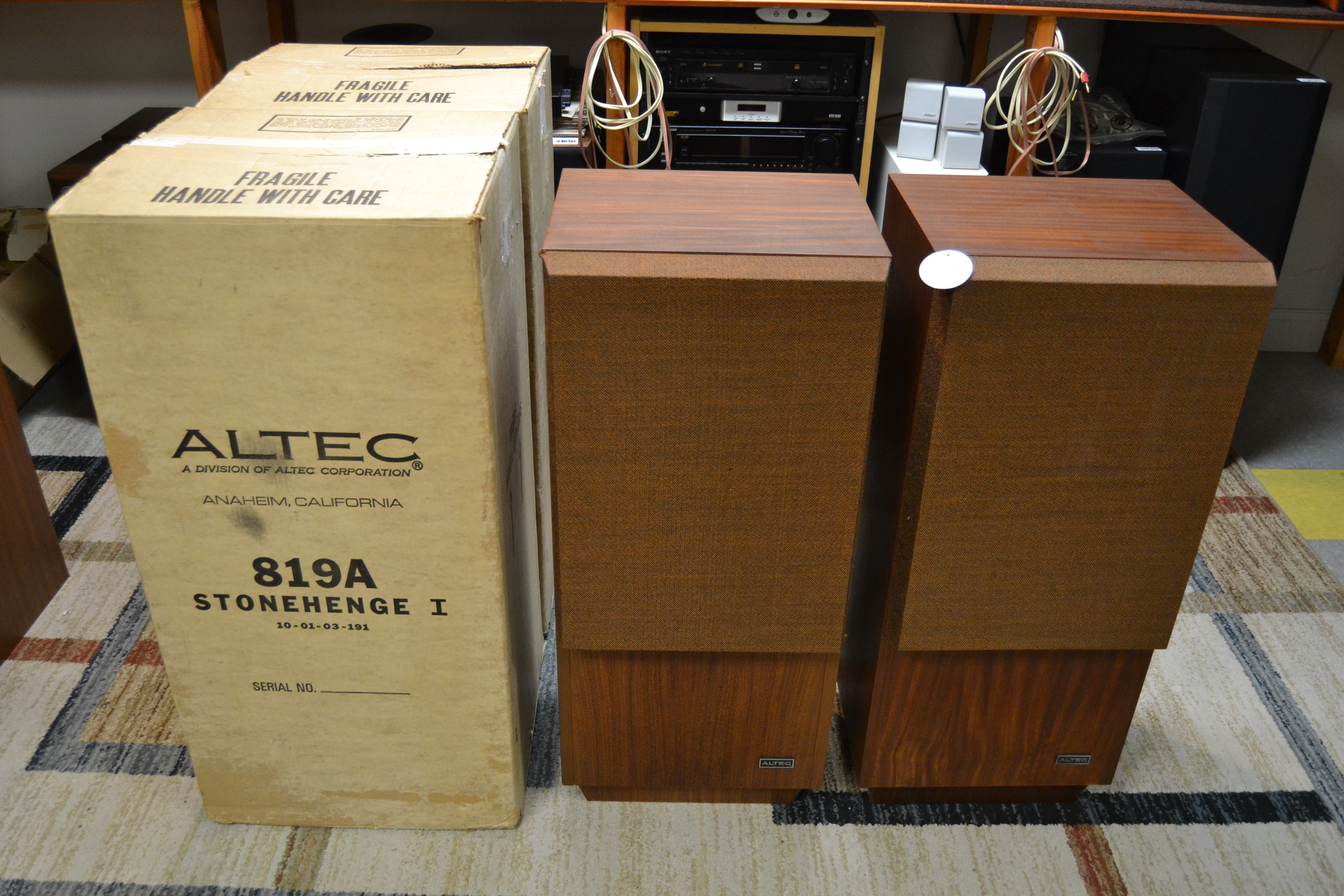 Altec Lansing 819A Stonhenge 1 * Floor Standing Speakers * Boxes * MINT * Fully Serviced & Recapped
