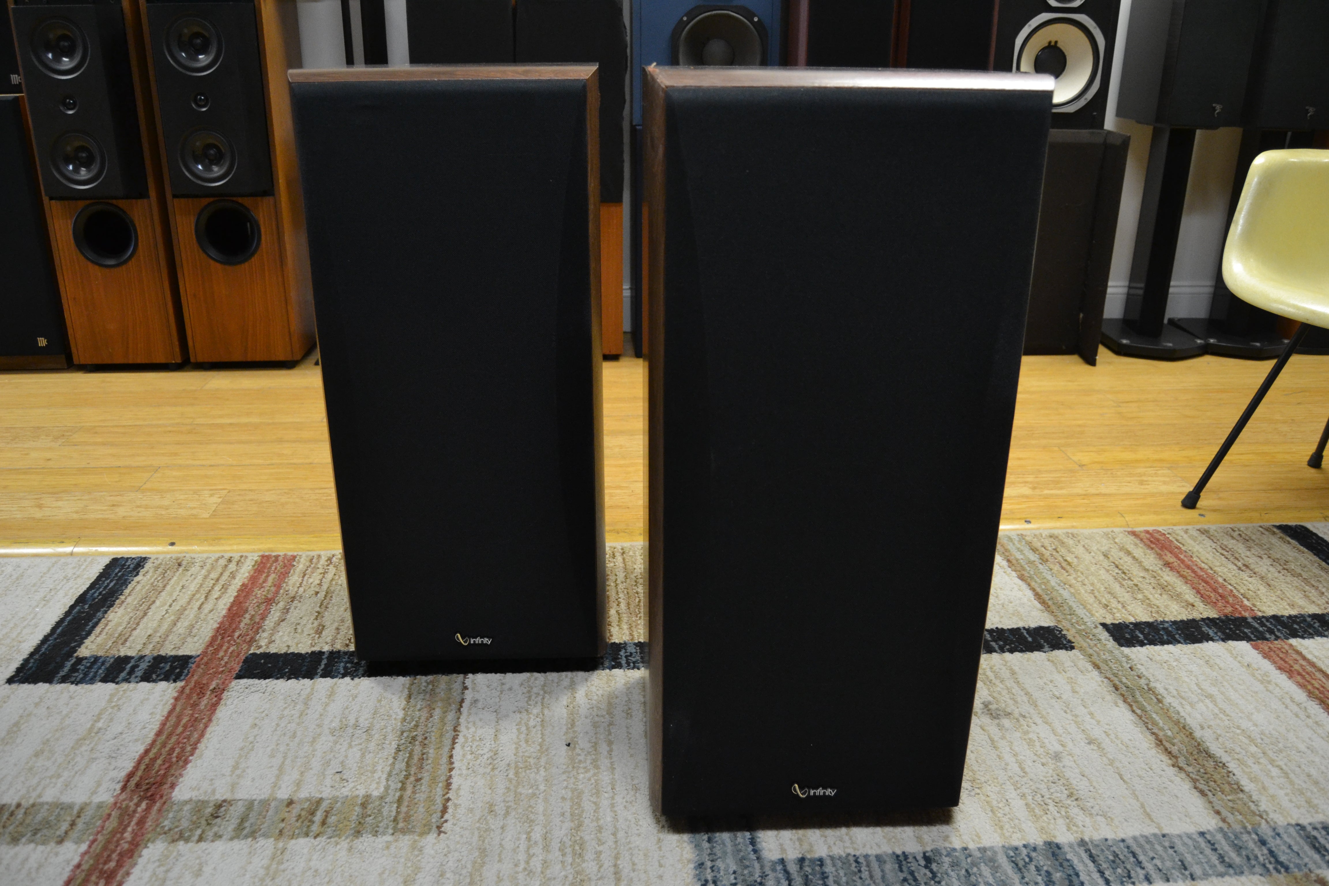 Infinity SM-115 Floor Standing Studio Monitor Speakers * Fully Serviced * One Fair Cabinet ( see pics ) *