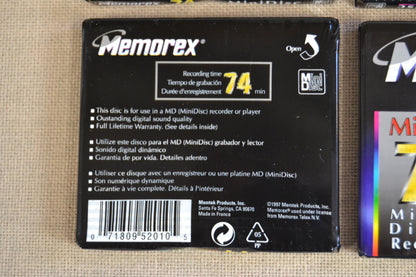 Memorex Minidisc MD 74 * New Old Stock * Set of 4 discs