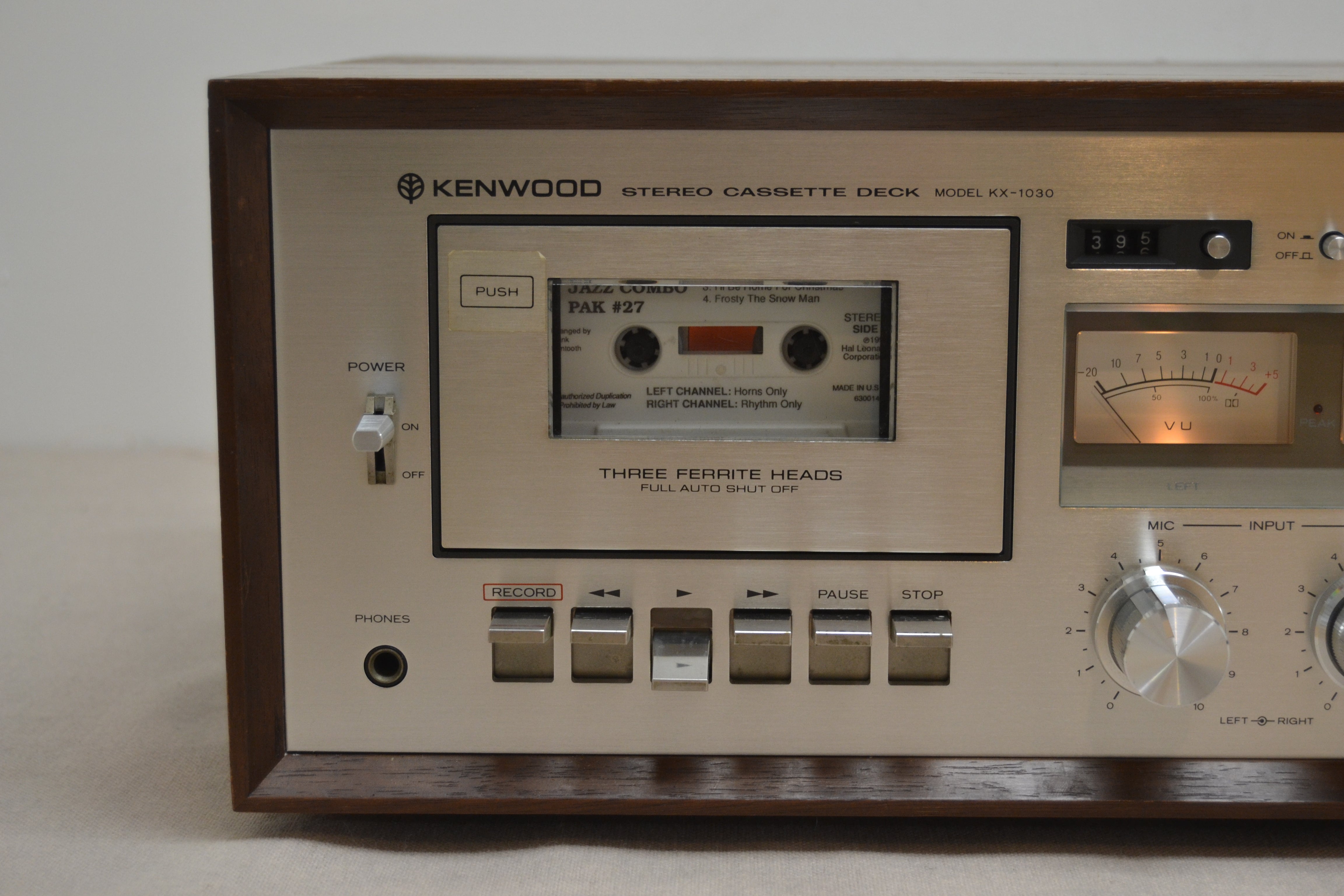 Kenwood KX-1030 Single Cassette Deck * Fully Serviced * New Belts