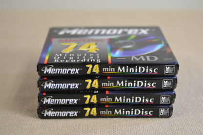 Memorex Minidisc MD 74 * New Old Stock * Set of 4 discs