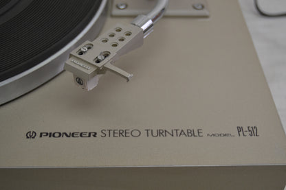 Pioneer PL-512 Belt Drive Turntable * Fully Serviced * NEW Audio Technica Cartridge