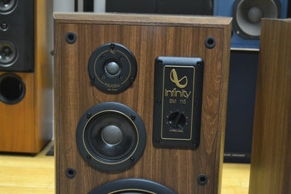 Infinity SM-115 Floor Standing Studio Monitor Speakers * Fully Serviced * One Fair Cabinet ( see pics ) *