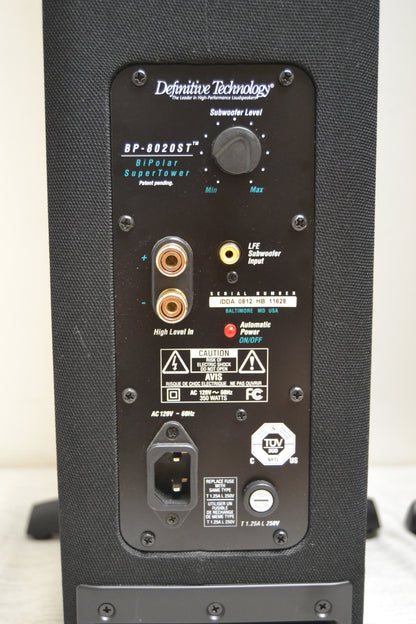 Definitive Technology BP-8020ST Speakers w/built-in subwoofer * Fully Serviced