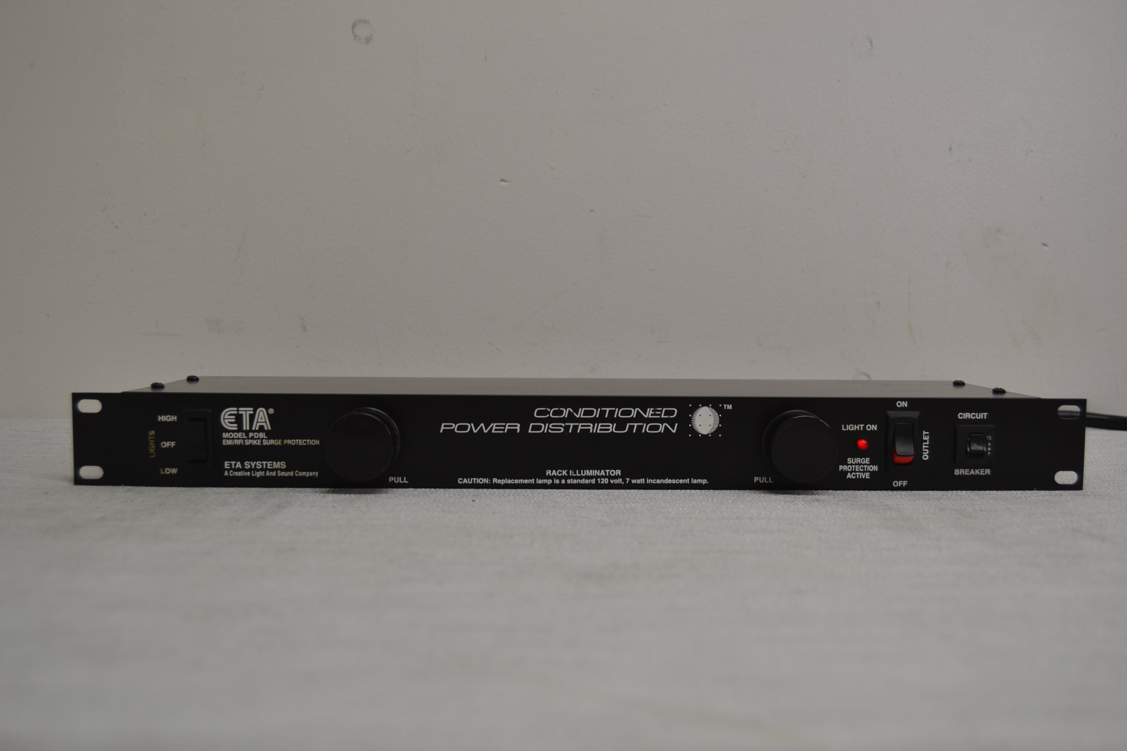 ETA Systems Model PD8L EMI/RFI Spike Surge Protection * Power Distributor * Fully Serviced