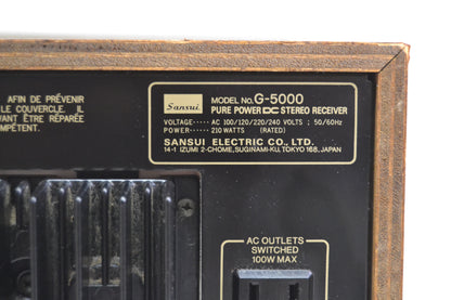 Sansui G-5000 Stereo Receiver * 45W RMS * Fully Serviced *