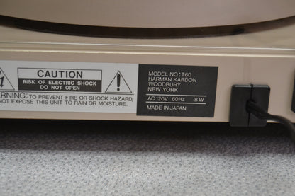 Harman Kardon T-60 Belt Drive Quartz Locked Turntable * NEW Dust Cover