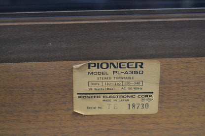 Pioneer PL-A35D Belt Drive Turntable