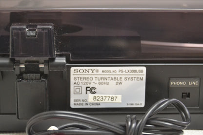 Sony PS-LX300USB Turntable & LP-to-digital recording system with USB output
