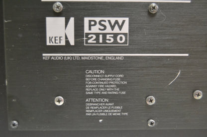 KEF PSW-2150 Powered Subwoofer * Fully Serviced * No Store Shipping