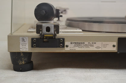Pioneer PL-512 Belt Drive Turntable * Fully Serviced * NEW Audio Technica Cartridge