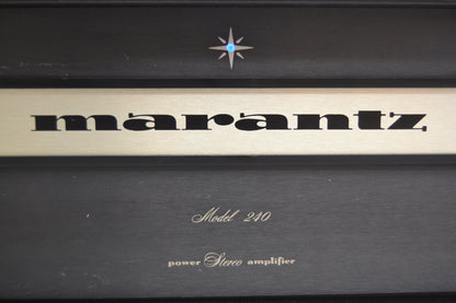 Marantz 240 Stereo Power Amplifier * Fully Serviced * Recapped * NEW Heiukko Solid Wood Case