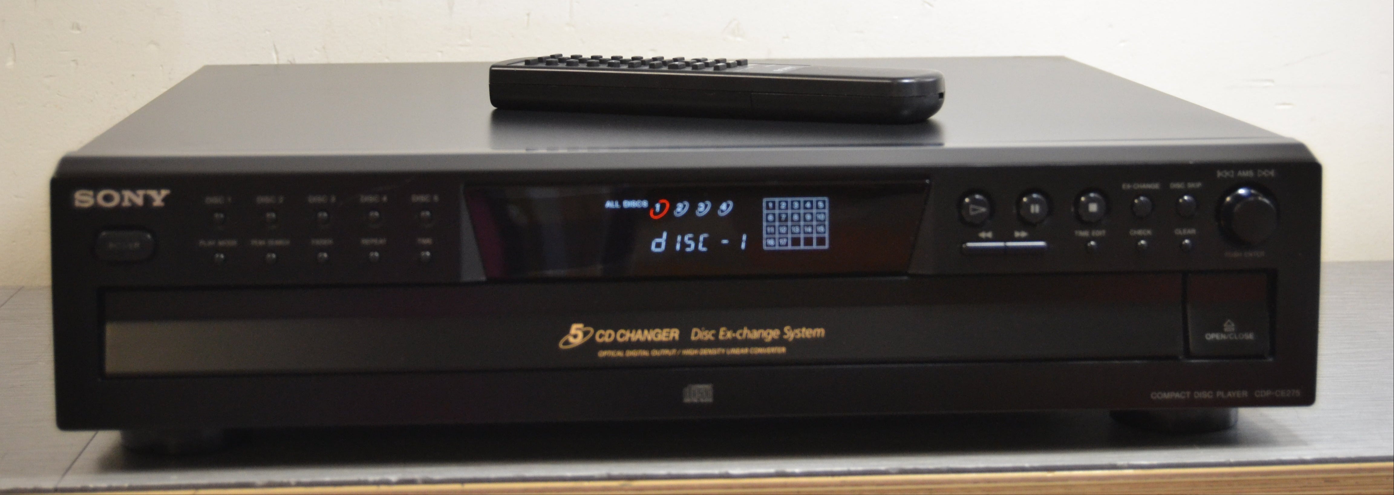 Sony CDP-CE275 CD Carousel * 5 Discs * Remote Control – The