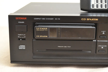 Luxman DC-114 CD Player * 6 Disc Magazine * Single Slot Player * Remote Control * READ