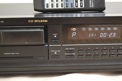Luxman DC-114 CD Player * 6 Disc Magazine * Single Slot Player * Remote Control * READ