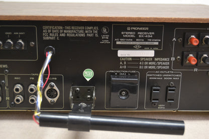 Pioneer SX-434 Stereo Receiver * 15W RMS * 1975