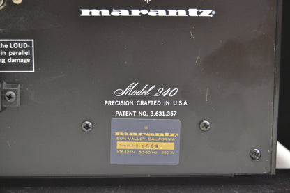 Marantz 240 Stereo Power Amplifier * Fully Serviced * Recapped * NEW Heiukko Solid Wood Case