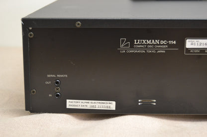 Luxman DC-114 CD Player * 6 Disc Magazine * Single Slot Player * Remote Control * READ