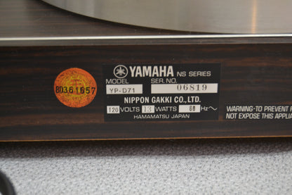 Yamaha YP-D71  Direct-Drive Turntable with Quartz PLL Speed Control (1979) * NEW Audio Technica AT3600 Cartridge