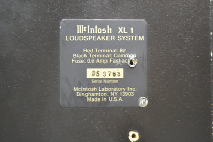 McIntosh XL-1 Speaker System & XL-1W Subwoofer * Manual