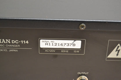 Luxman DC-114 CD Player * 6 Disc Magazine * Single Slot Player * Remote Control * READ