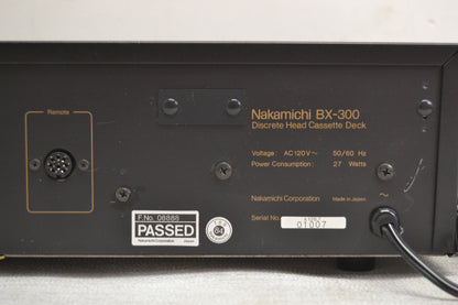 Nakamichi BX-300 Stereo Cassette Deck * 3 Heads * Fully Serviced * New Belts