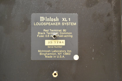McIntosh XL-1 Speaker System & XL-1W Subwoofer * Manual