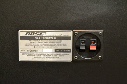 Bose 301 Series III Bookshelf Speakers * Fully Serviced