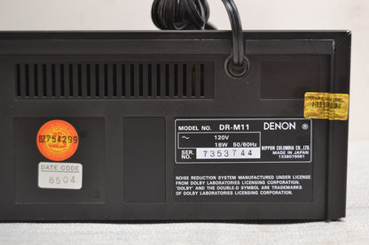 Denon DR-M11 Single Cassette Deck 8 Fully Serviced * New Belts