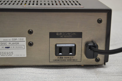 Sony CDP-102 Single CD Player * Remote * Fully Serviced * Made in japan