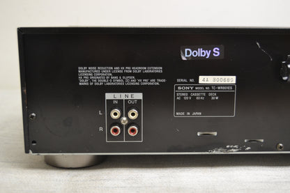 Sony TC-WR801ES Double Cassette Deck ES Line * Fully Serviced * New Belts