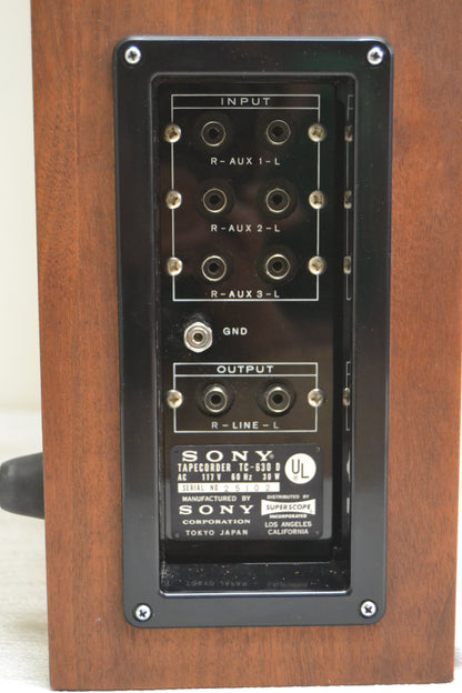 Sony TC-630D Reel to Reel Deck * Three Heads * Dust Cover * Fully Serviced